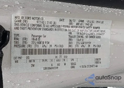 2013 Ford Focus Titanium из США, поврежденный, VIN 1FADP3N28DL359437